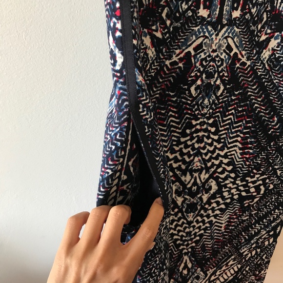 Patterned Round Neck Straight Summer Chic Dress S - Picture 3 of 6